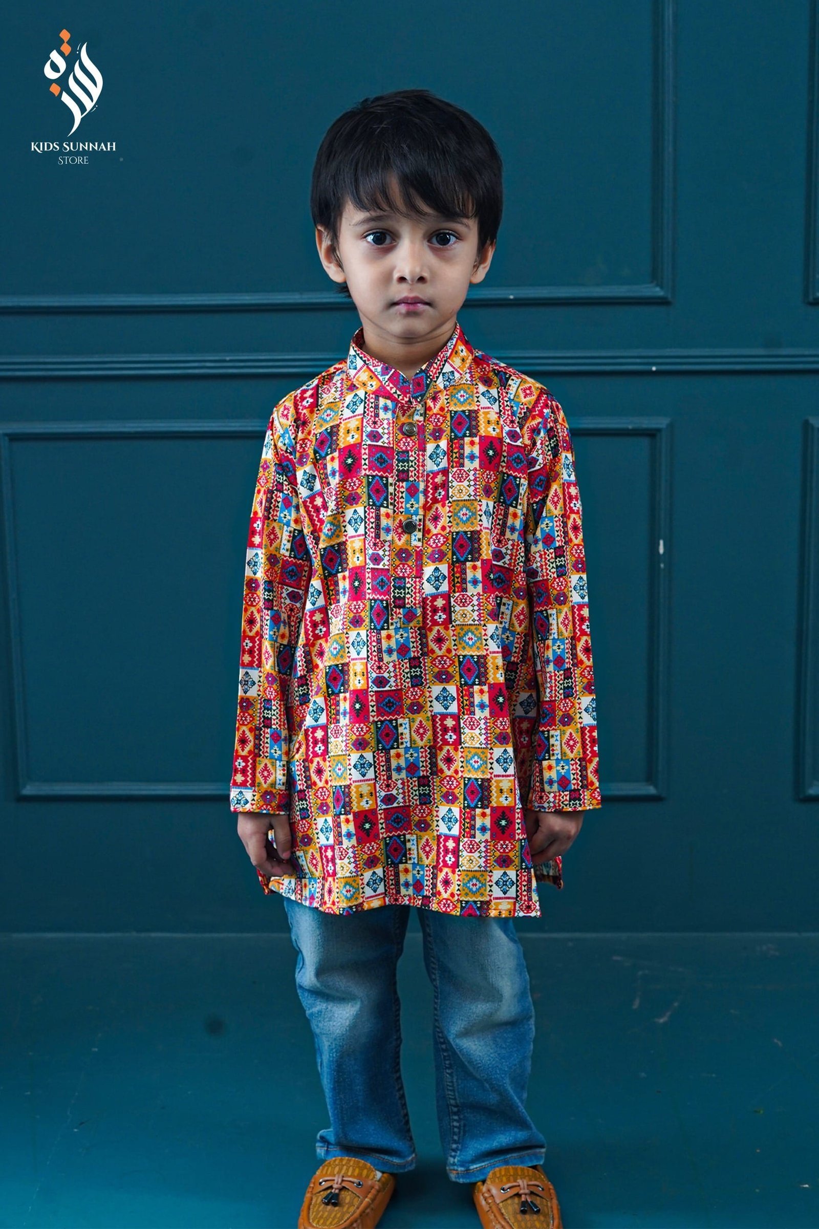 9.jpg Kid’s Magnificent Signature Style Panjabi - Image 1
