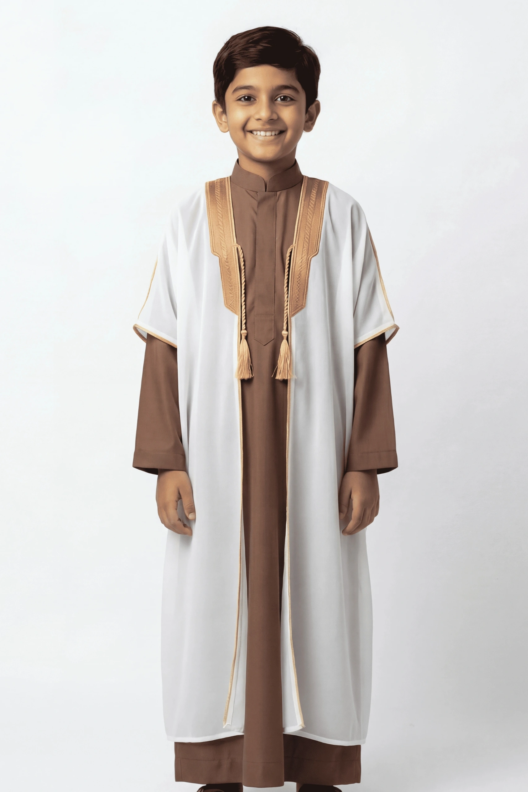 2 Kid Royal Abaya in White - Image 1
